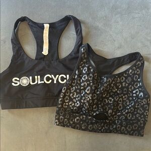 SoulCycle Lululemon and Victoria Secret Sport Black Sports Bra Set